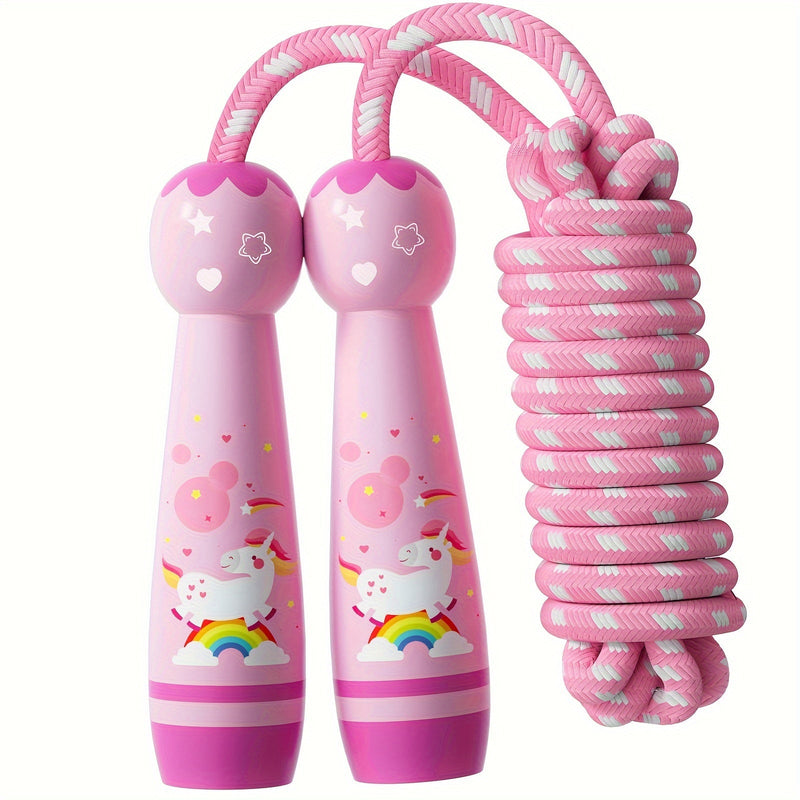 Unicorn Jump Rope - Cozy Jump Rope for Children with Wooden Handles