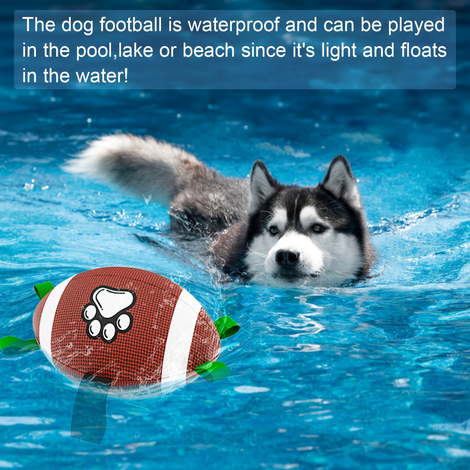 Paw-Perfect Play Football – Durable Rubber Interactive Dog Toy