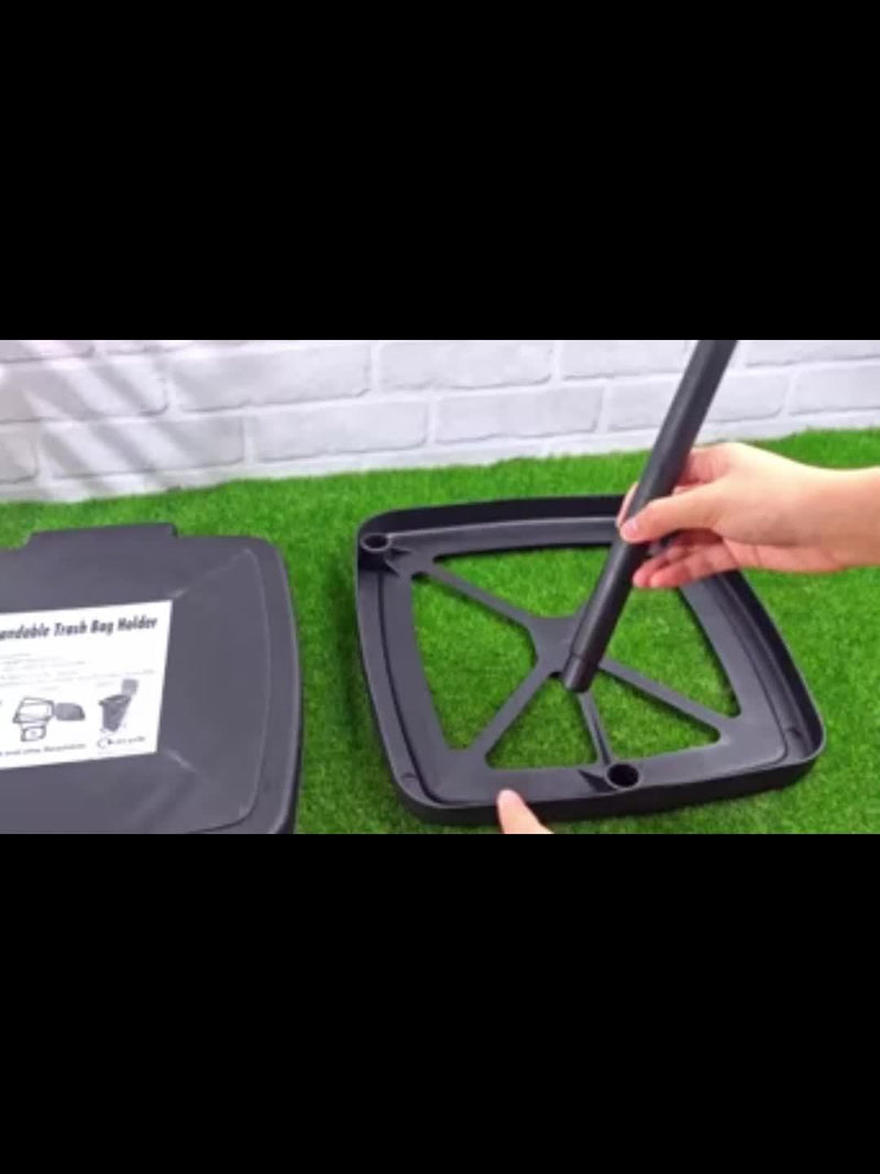 Adjustable Foldable Trash Bag Holder – Three-Piece Height Adjustable Stand for Home or Outdoor