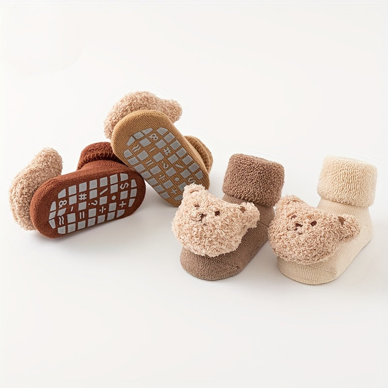 Tessa Cute Bear Slippers for Kids - For Warmth and Fun