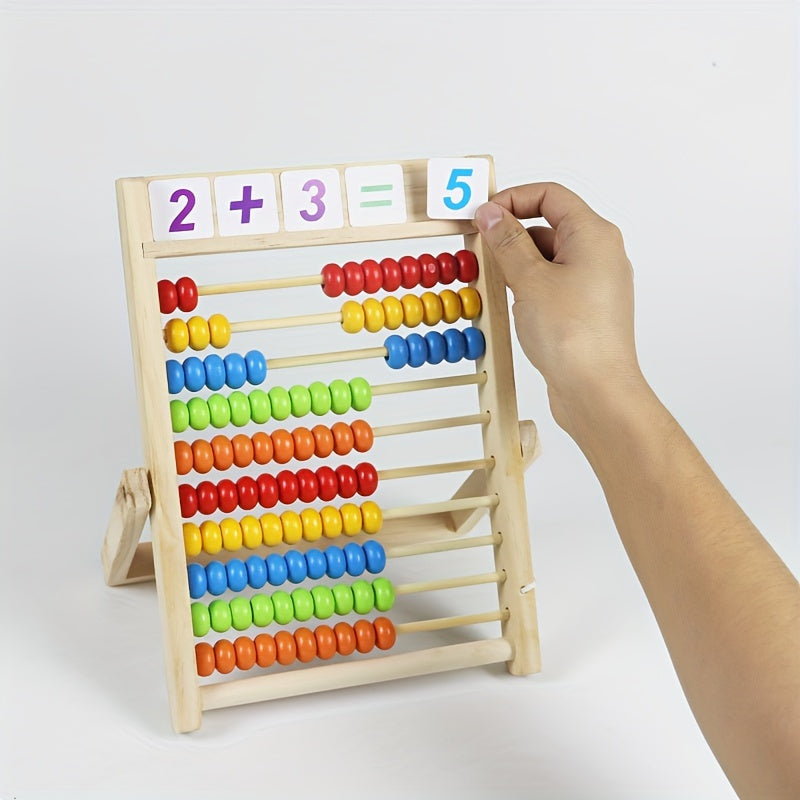 Educational Wooden Abacus – Learn Addition and Subtraction with Colorful Beads