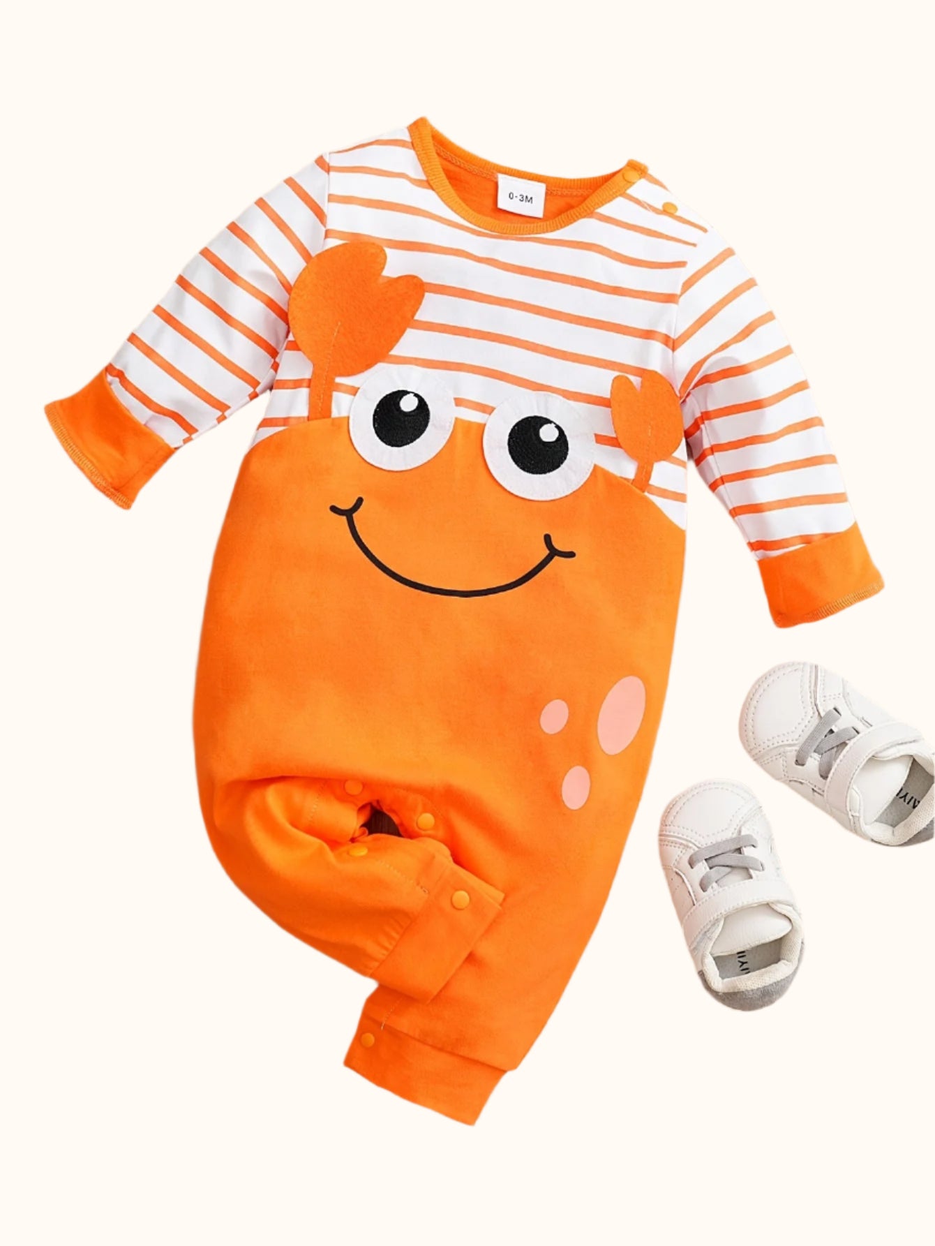 Cute Crab Romper for Babies – Perfect for Adventures in Spring and Autumn