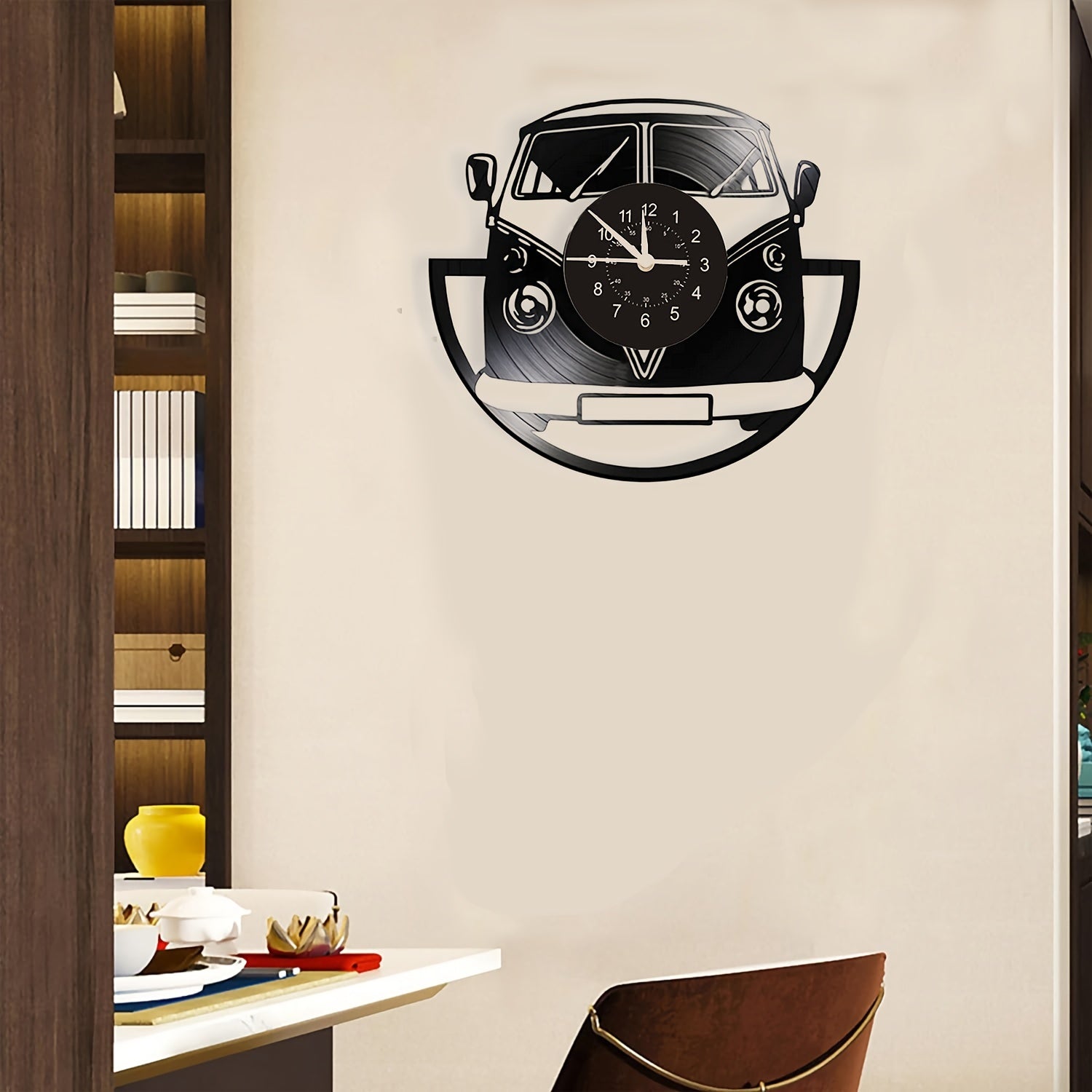 Vintage Minibus Wall Clock - Retro Charm for Any Space
