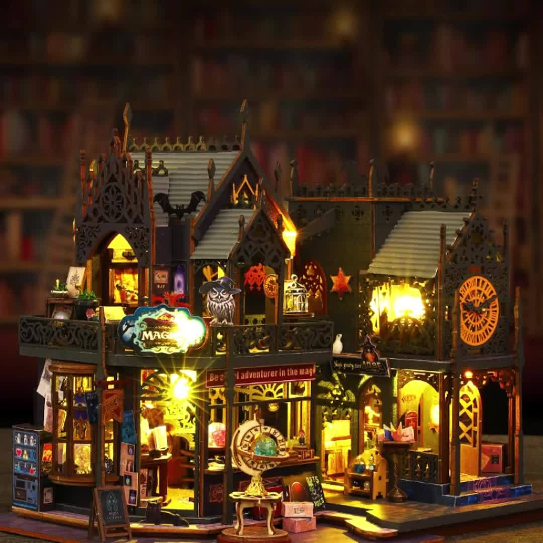 Enchanting Book House – 3D Wooden Puzzle with Magical Lighting