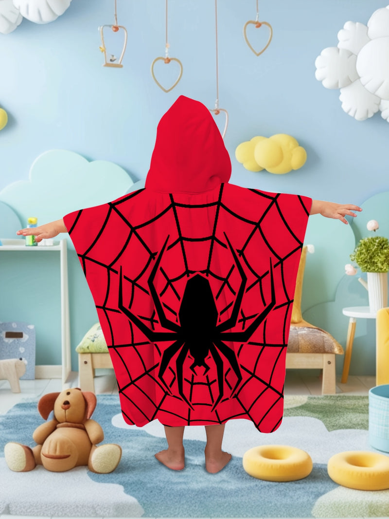 Spider Web Hooded Bath Towel – Flame-Resistant & Multi-Use Cape