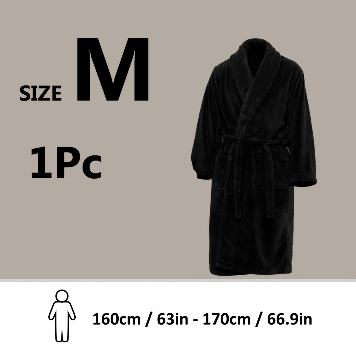 Luxe Unisex Coral Fleece Bathrobe – Ultra Soft and Warm for Your Comfort