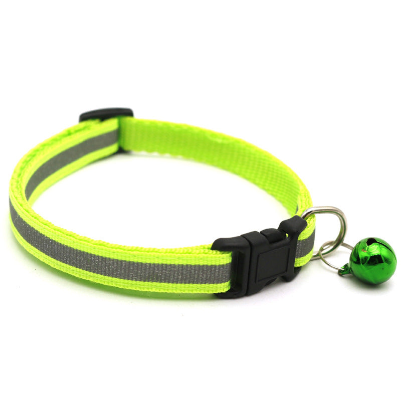 Reflective Cat Collar with AirTag Holder and Bell – Adjustable Collar for Night Visibility
