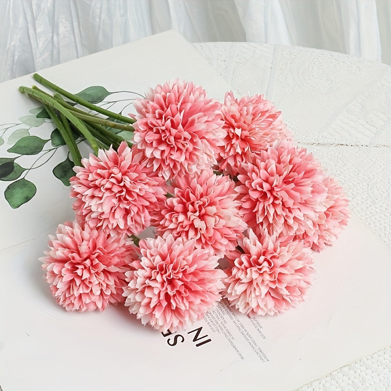 Set of 5 Artificial Chrysanthemum Flowers – Realistic Floral Arrangements for Weddings and Home Decor