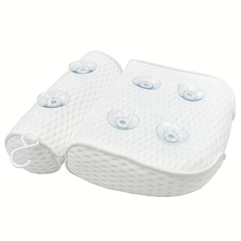 Luxury Spa Bath Pillow - Soft Neck and Back Support with Non-Slip Suction Cups for Ultimate Comfort
