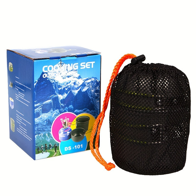 Foldable Cooking Set Made of Aluminum Alloy – Lightweight and Durable for Camping, Hiking, and Picnicking