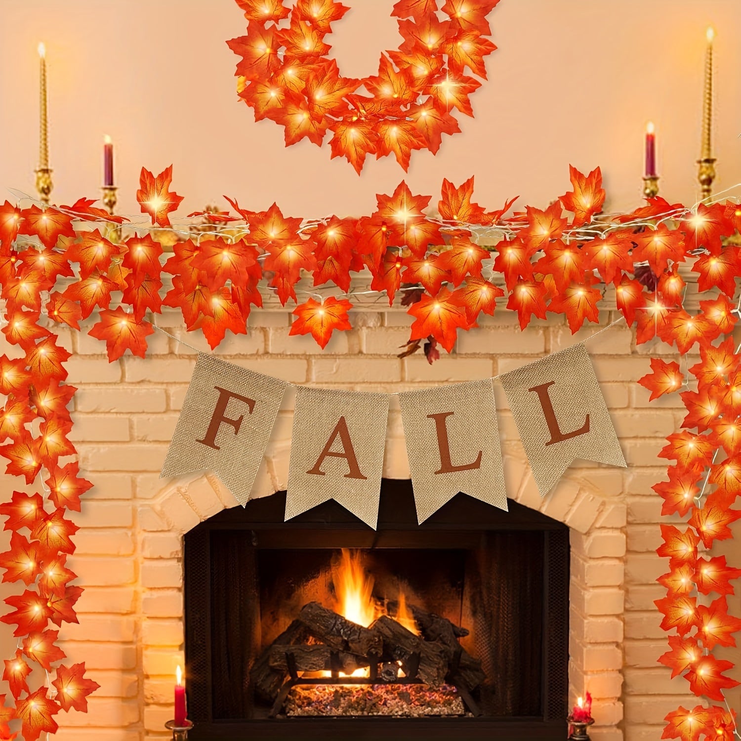 LED Leaf Light String – Warm Autumn Atmosphere for Home and Parties