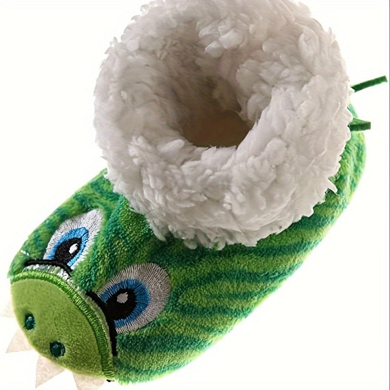 Dino and Reindeer Slippers for Kids - Warm and Playful for Home