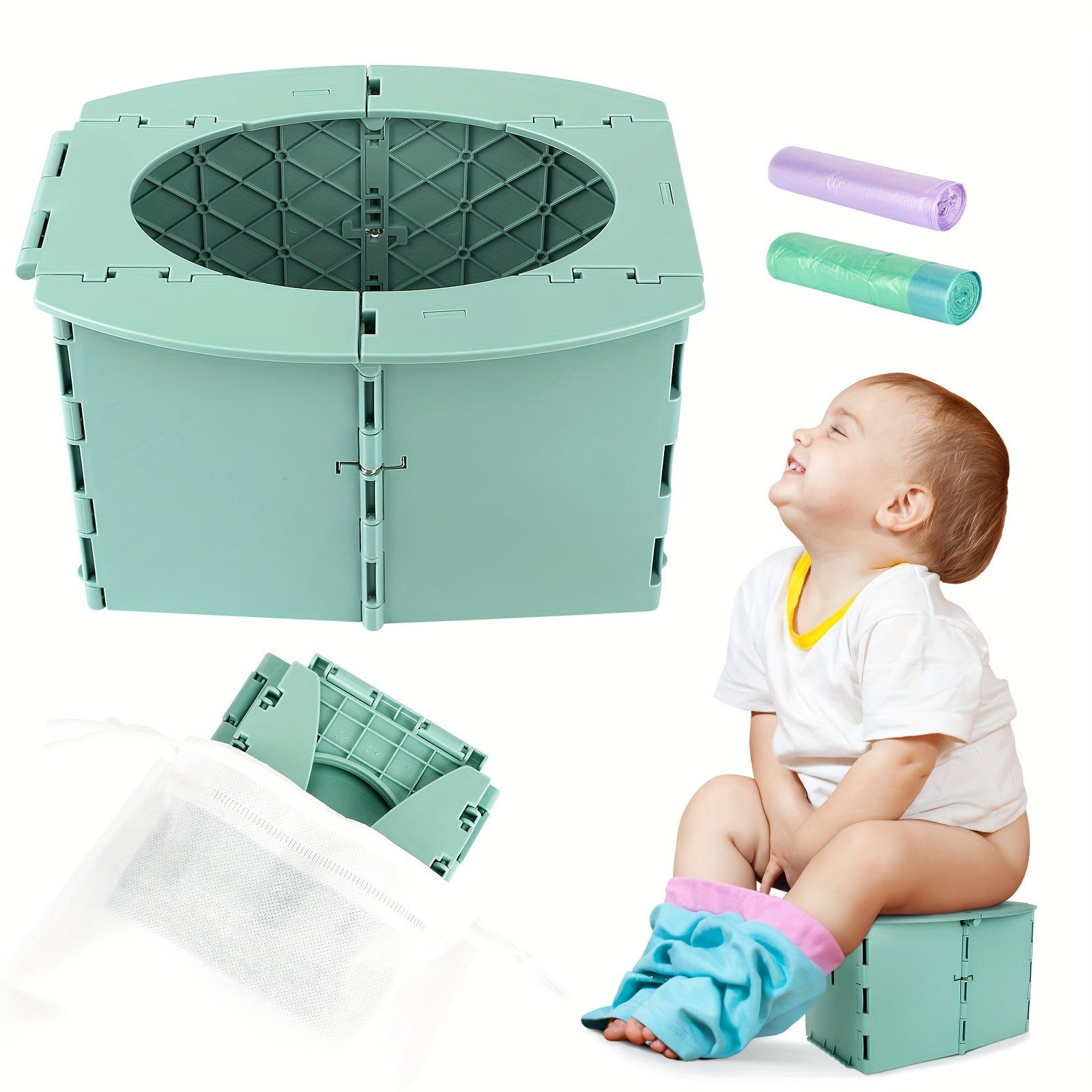 Compact Foldable Child Toilet – Convenient and Hygienic Solution for On-the-Go