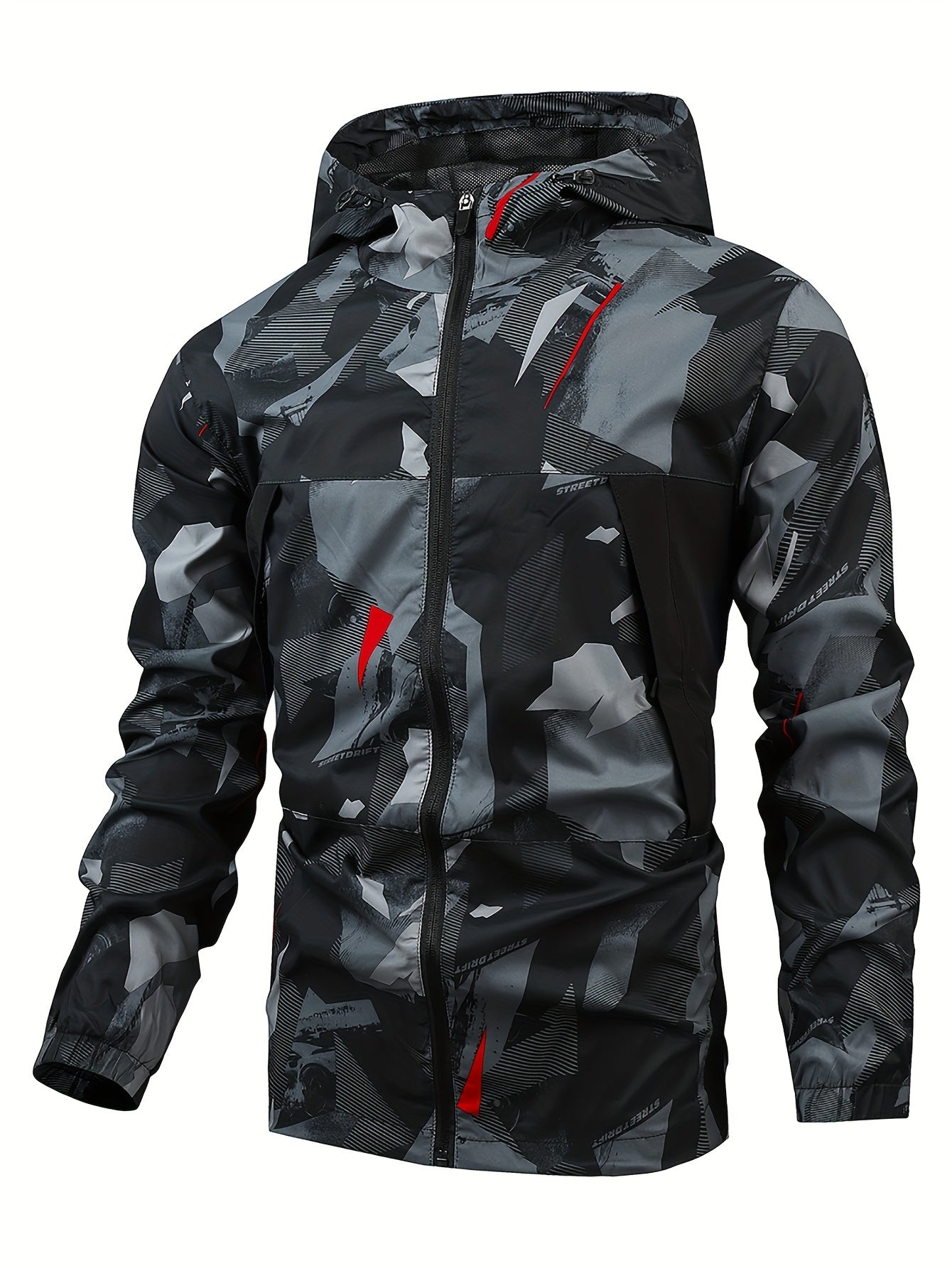 Sporty Outfit for Men – Comfortable Hoodie and Long Pants in Camouflage Design