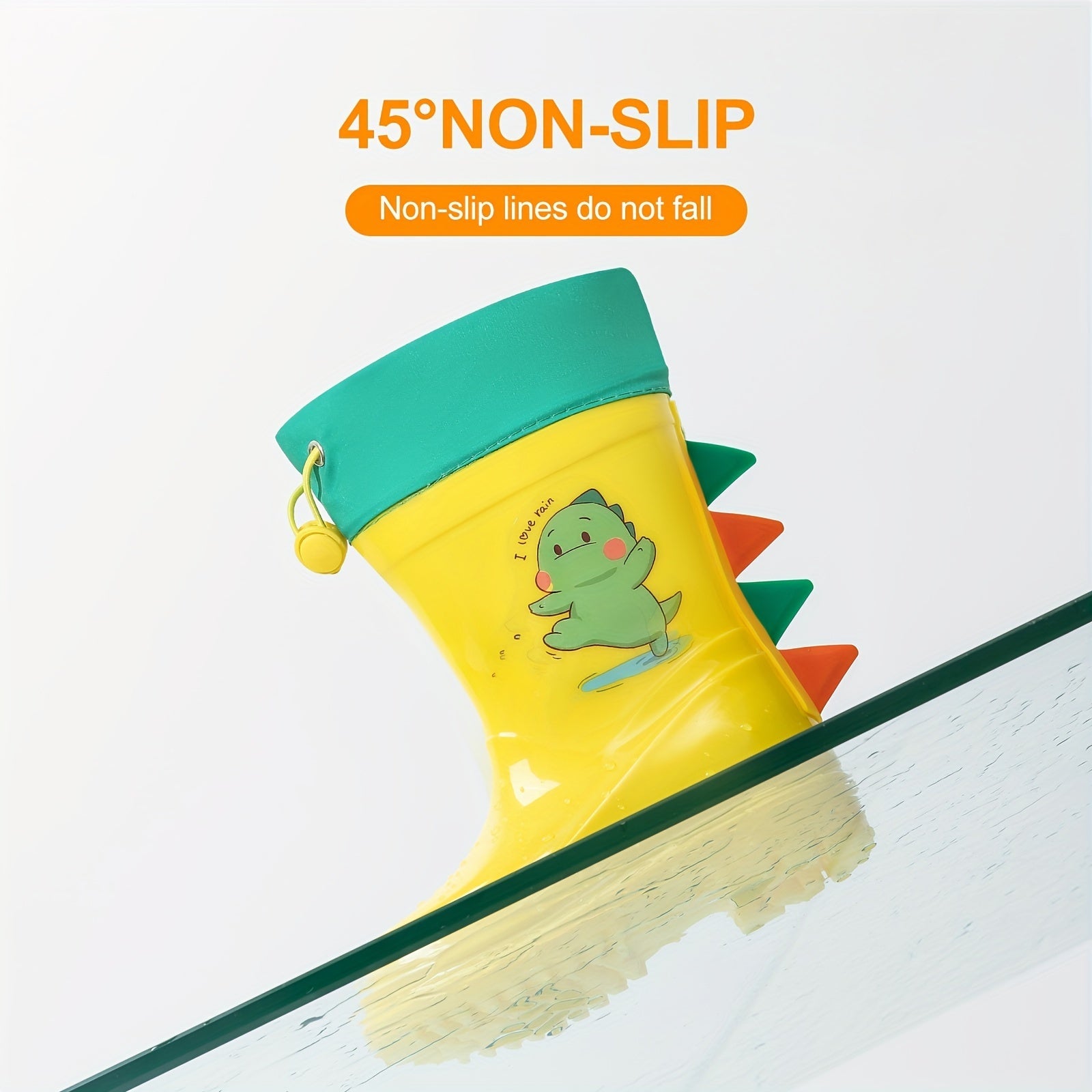 Dino Splash Children's Rain Boots - Playful Protection for Rainy Days