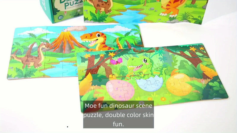 Educational Dinosaur Puzzle - For Creative Learning and Play Fun