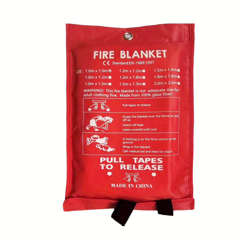Emergency Fire Blanket for Households and Businesses – Flame Retardant Fire Blanket for Kitchen, Office, and Car