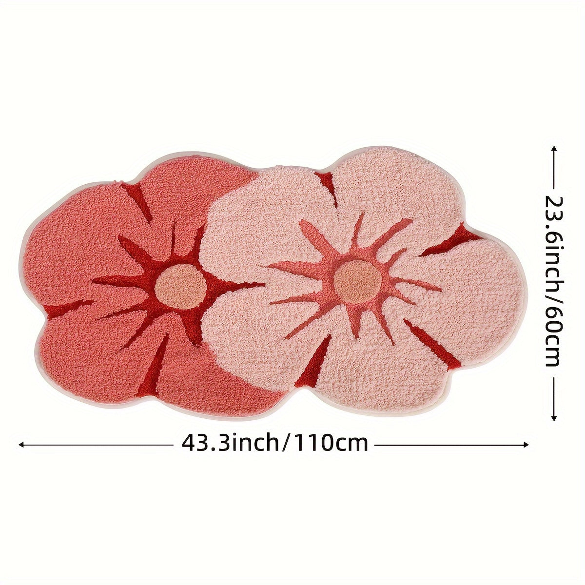 Fluffy Flower Bathroom Rug – Absorbent and Soft for Extra Comfort