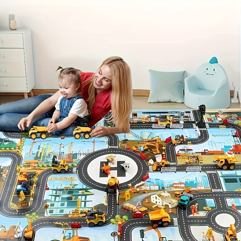 Construction Adventure Playmat – Explore the World of Traffic and Construction