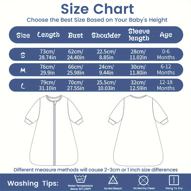 All-Season Baby Sleeping Bag with Sleeves – Comfortable & Safe Sleep for Little Ones