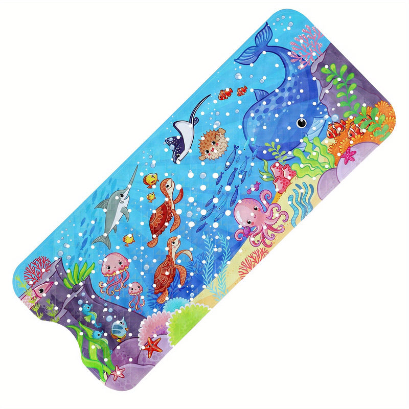 Extra-Long Non-Slip Bath Mat – Machine Washable with Suction Cups