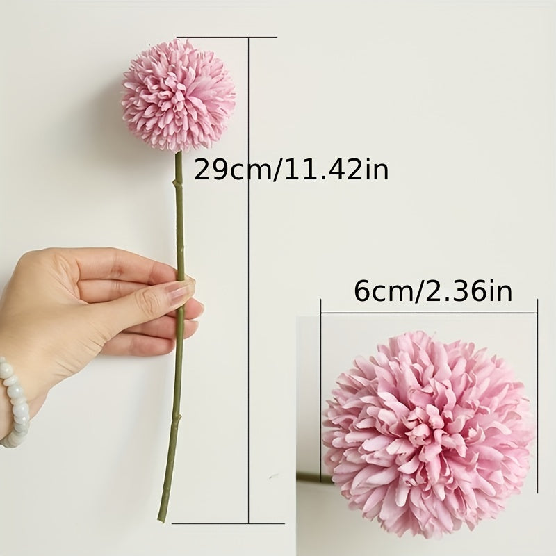 Set of 5 Artificial Chrysanthemum Flowers – Realistic Floral Arrangements for Weddings and Home Decor