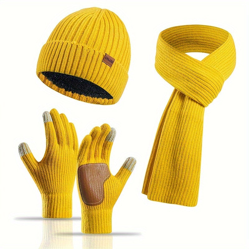 Joyful Winter Set - Hat, Scarf, and Gloves for Couples