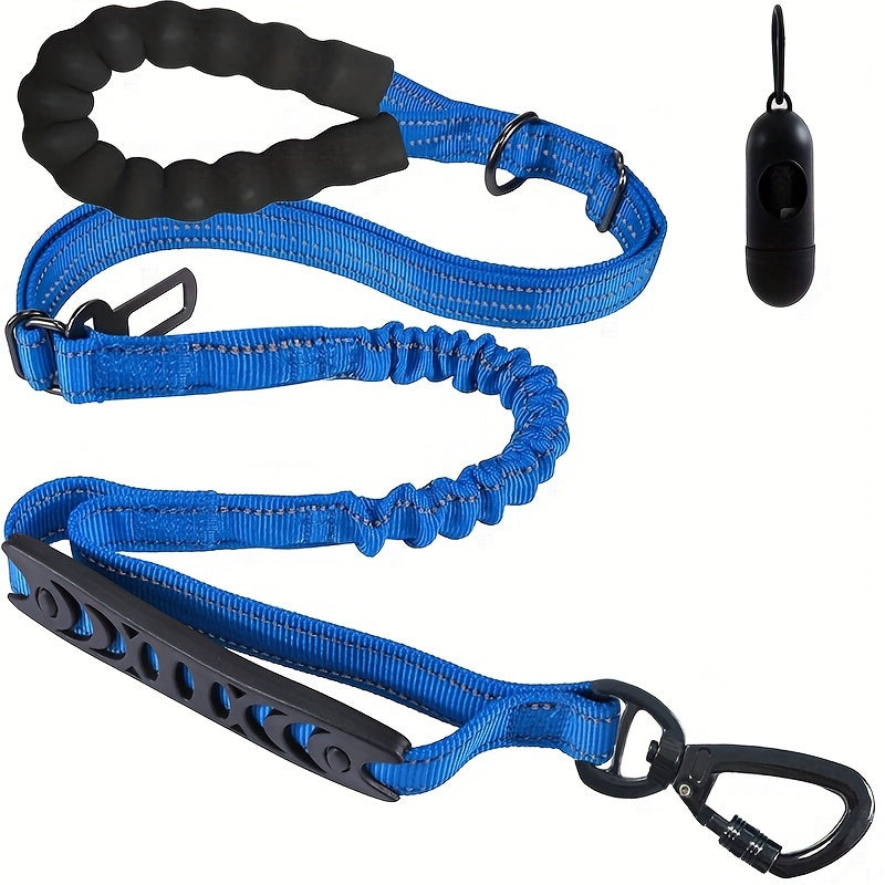 Adjustable Bungee Dog Leash – Shock Absorbing and Reflective for Large Dogs
