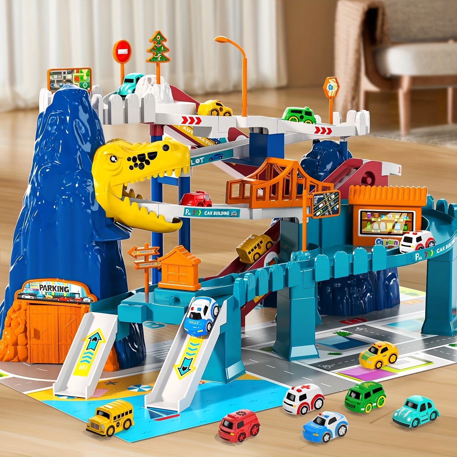 DinoRace Playset - Exciting Race Track with Dinosaur Adventure