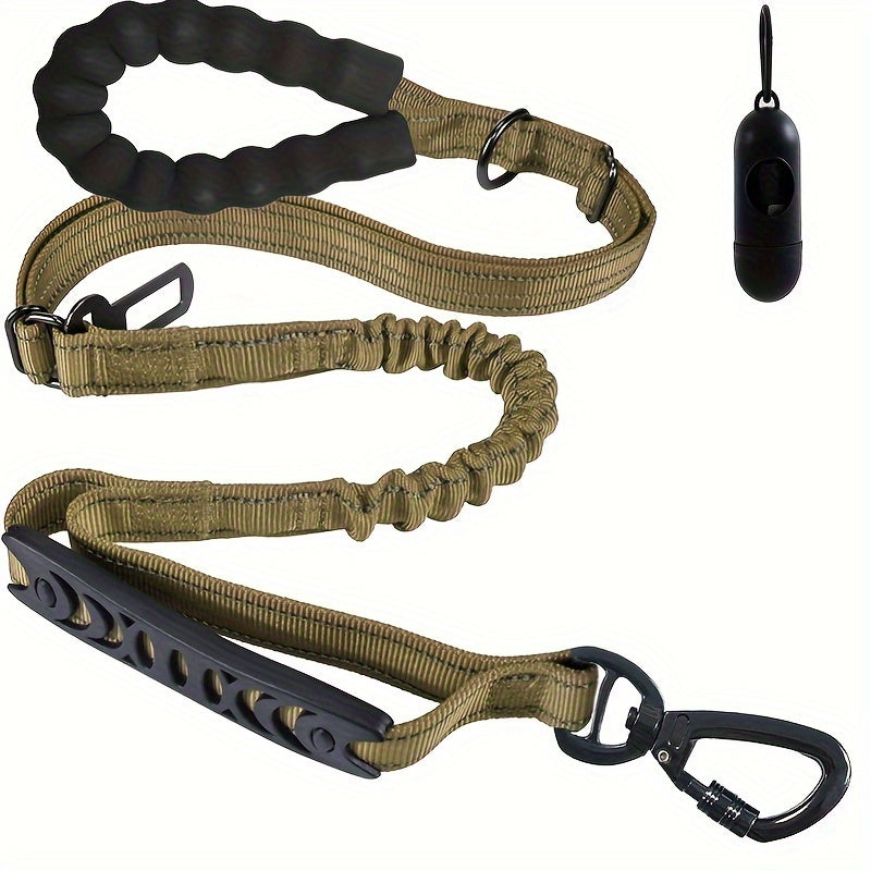Adjustable Bungee Dog Leash – Shock Absorbing and Reflective for Large Dogs