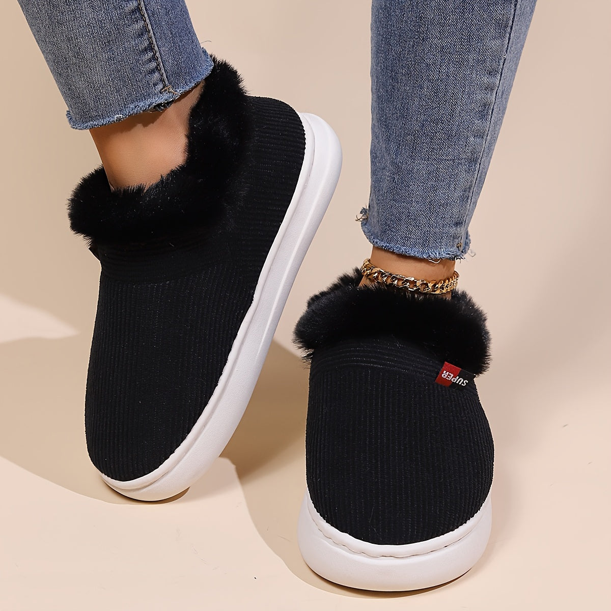Liza Fluffy House Slippers - Warmth and Comfort for Women