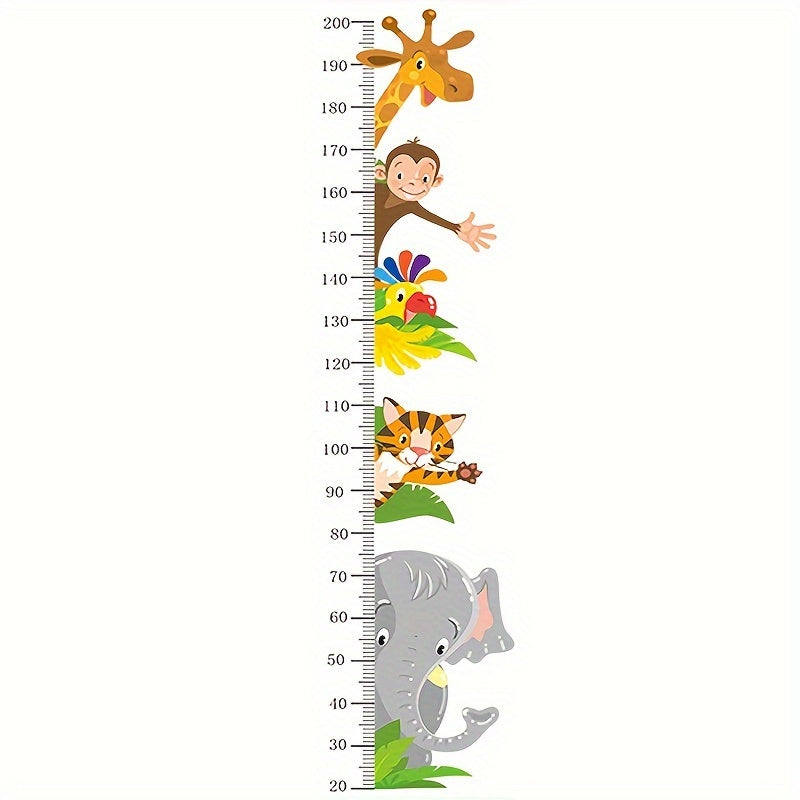 Animal Growth Chart Wall Stickers - Playful Measurement for Kids
