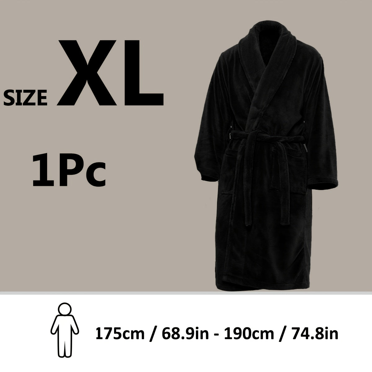 Luxe Unisex Coral Fleece Bathrobe – Ultra Soft and Warm for Your Comfort
