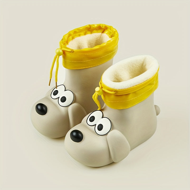 Plush Puppy Rain Boots for Kids - Warm and Playful for Rainy Days