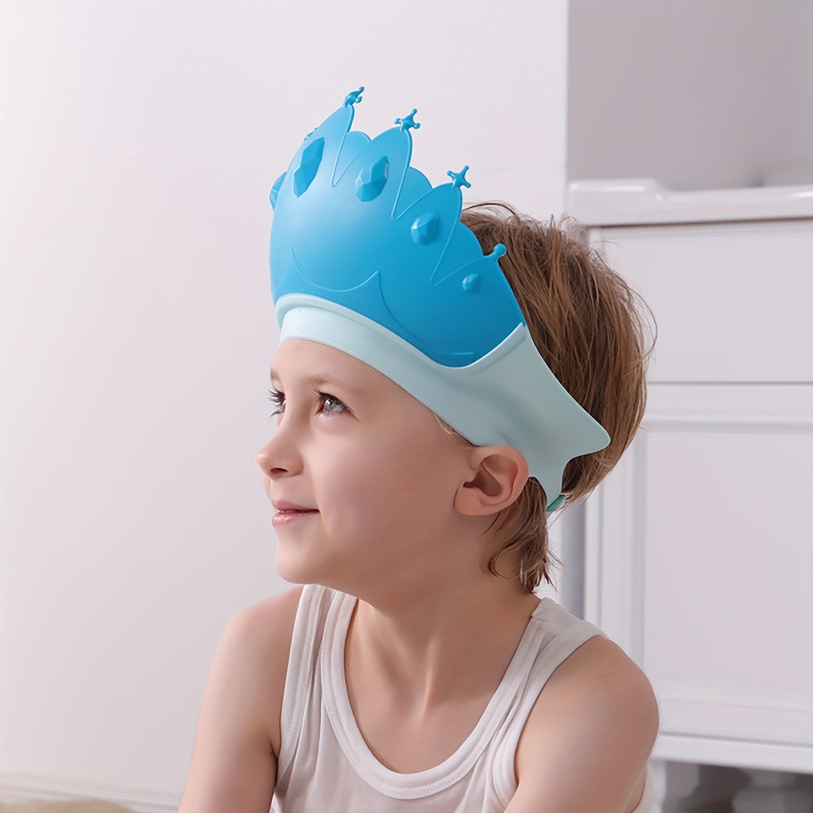 Shower Cap for Children with Ear Protection - Waterproof and Adjustable Bath Cap for Safe Bathing