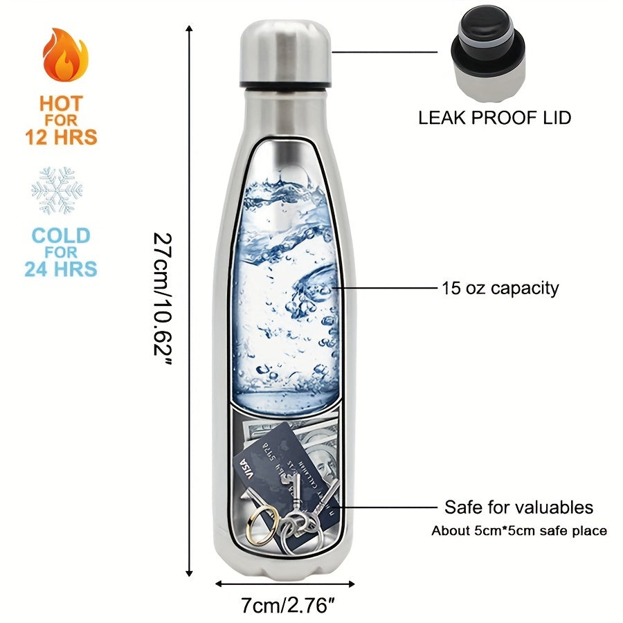 SafeHydrate Water Bottle – Innovative with Hidden Compartment for Valuables