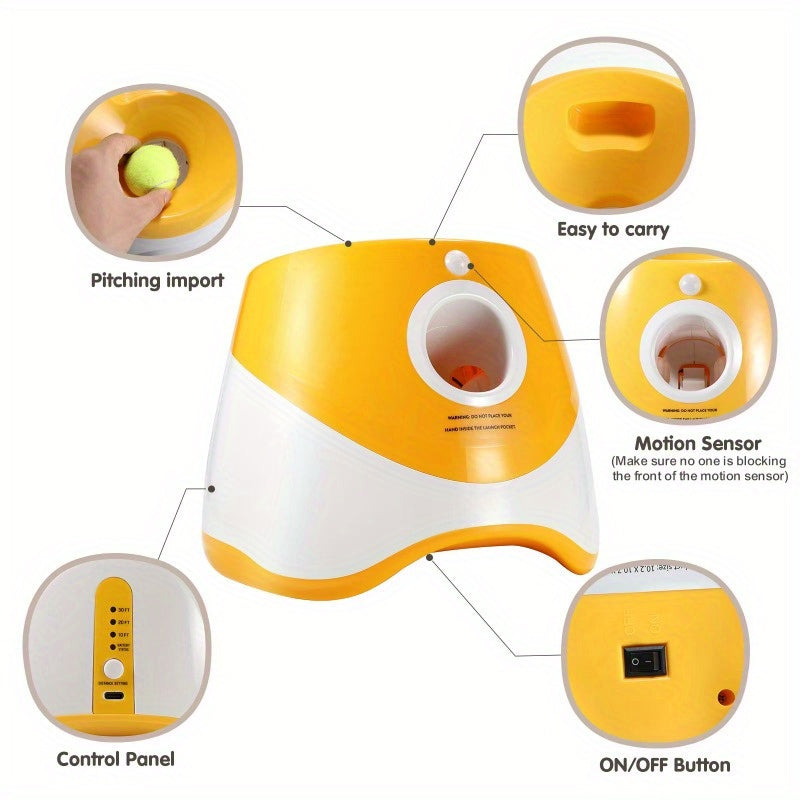 FetchMaster Pro – Interactive Automatic Dog Ball Launcher with USB Charging