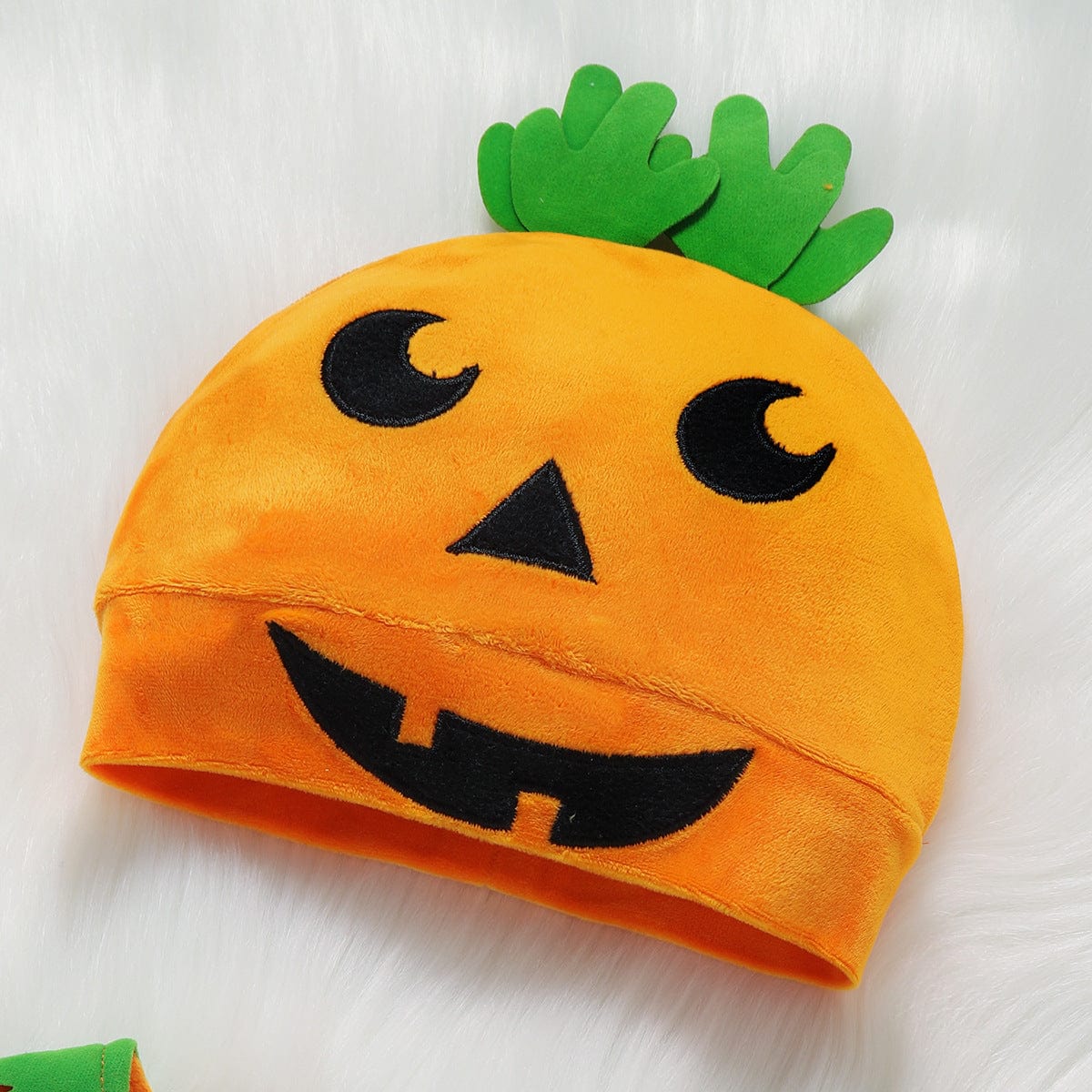 Halloween Pumpkin Outfit - Cute Jumpsuit with Hat and Slippers