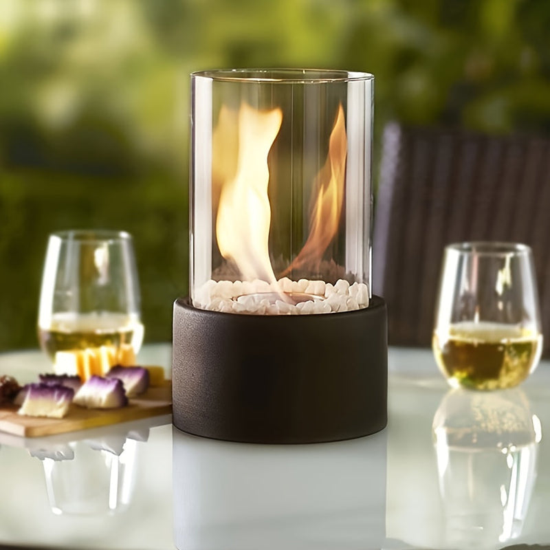 Rustic Table Fireplace – Portable Alcohol Heating Stove for Indoor and Outdoor Use