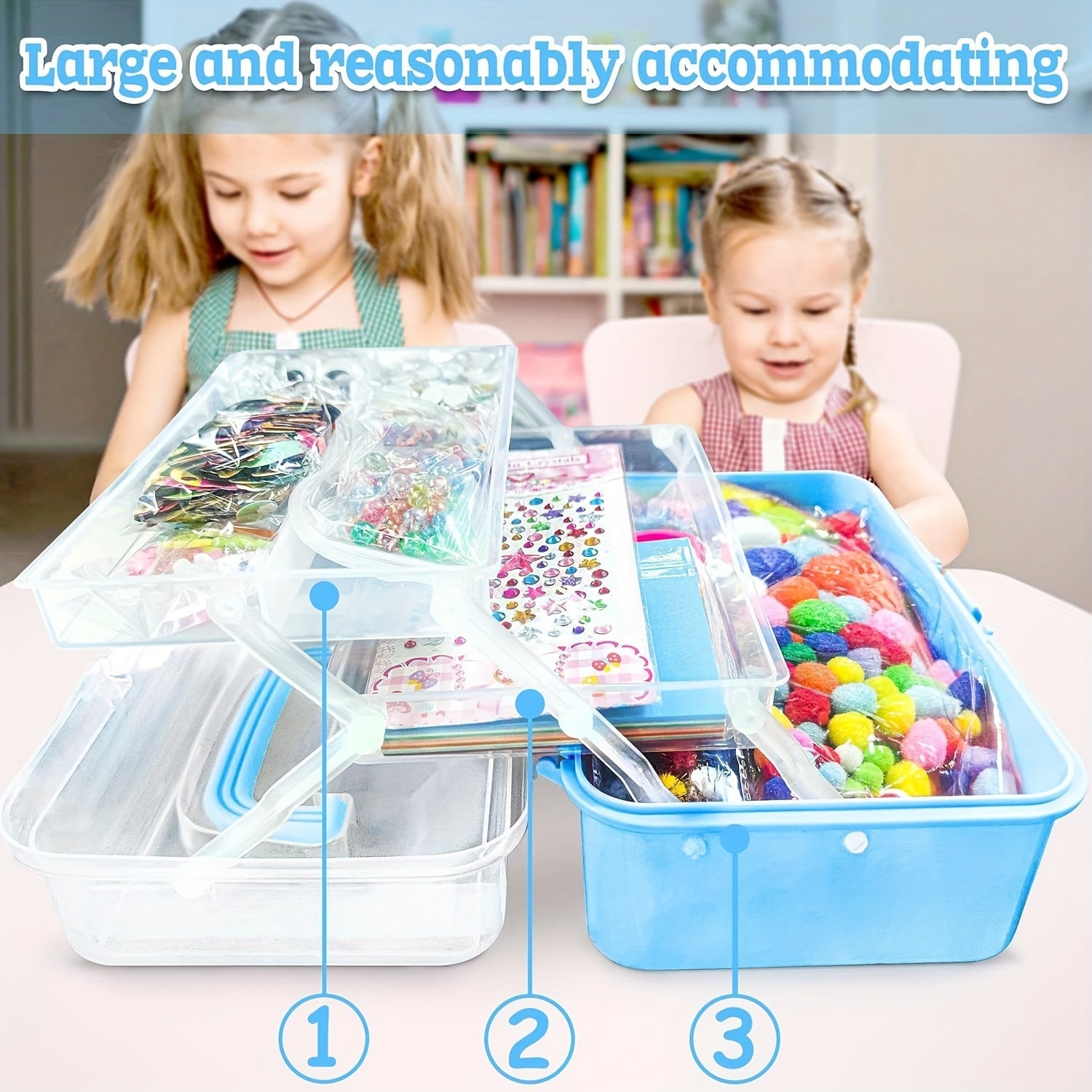 Complete Craft Set for Children – Creative Set with Stickers, Sticks, Feathers, and More