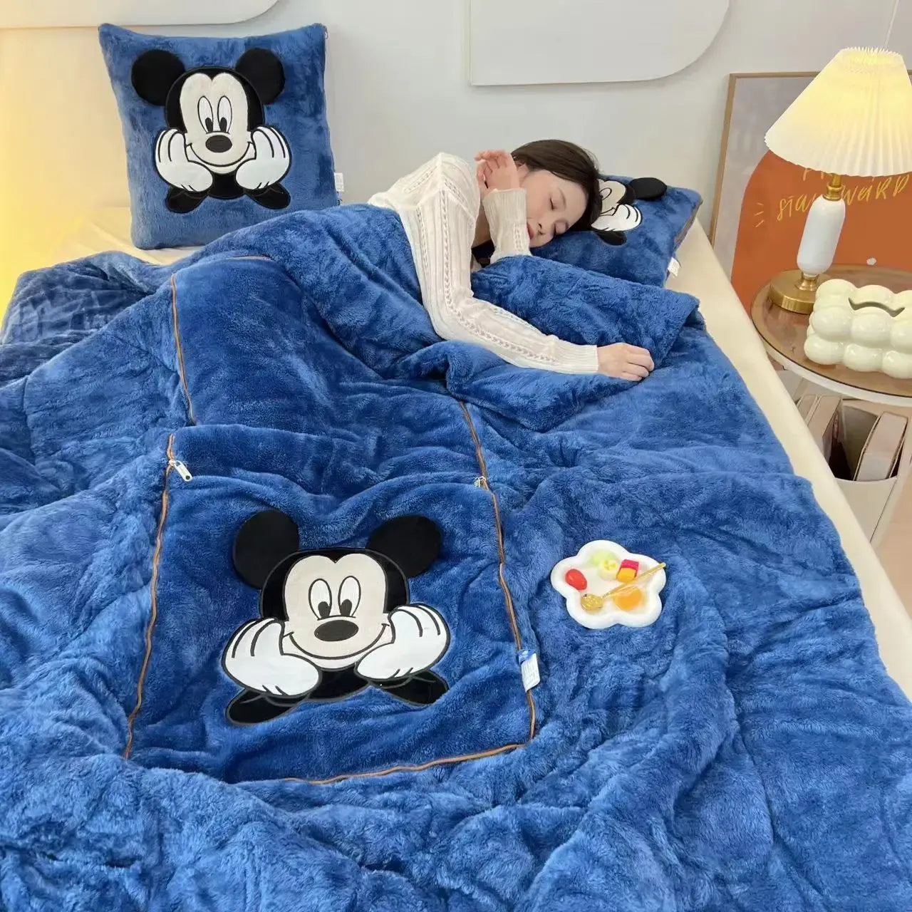 Cuddly Soft Blanket and Cushion Set - For Warmth and Coziness