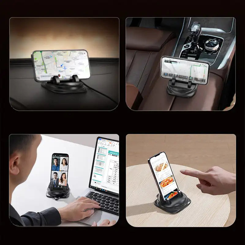 360° Rotatable Phone Holder for the Car – Convenient and Adjustable for Perfect Viewing Angles