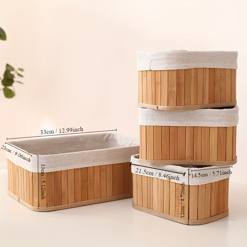 Bamboo Storage Baskets Set – Naturally and Atmospherically Organizing Your Home