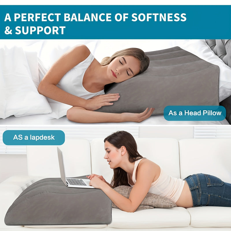 Inflatable Leg Elevation Pillow - For Improved Blood Circulation, Ideal for Sleeping