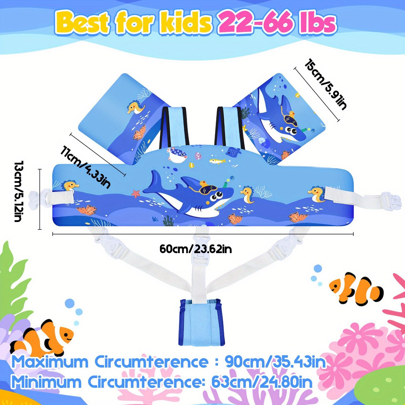 DinoGuard Kids Swim Vest – Removable Wings & Secure Fit
