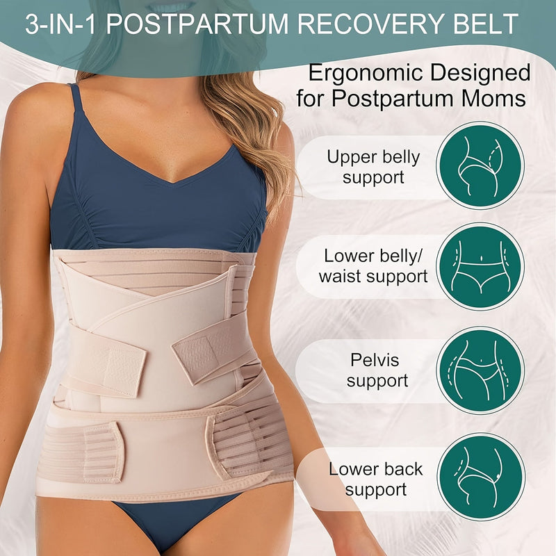 3-in-1 Postpartum Belly Band – Comfortable and Adjustable Support for Recovery After Childbirth