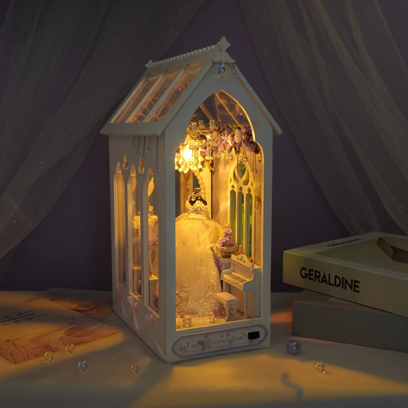 DIY Bridal Dollhouse – 3D Building Set with Lighting and Decorative Furniture