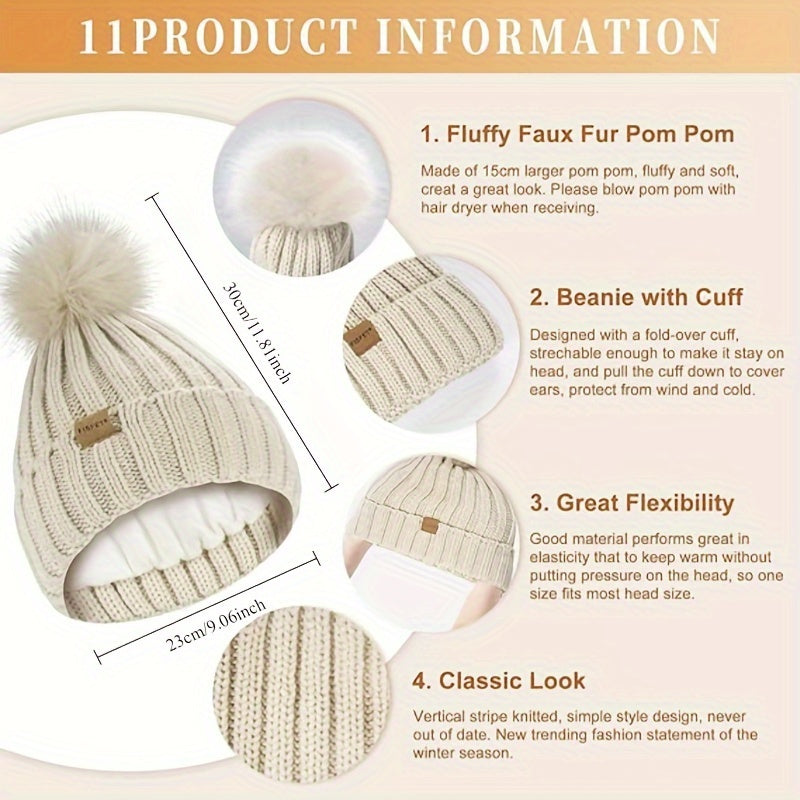 Lieke 3-in-1 Winter Set – Warm Knitted Beanie, Scarf, and Gloves