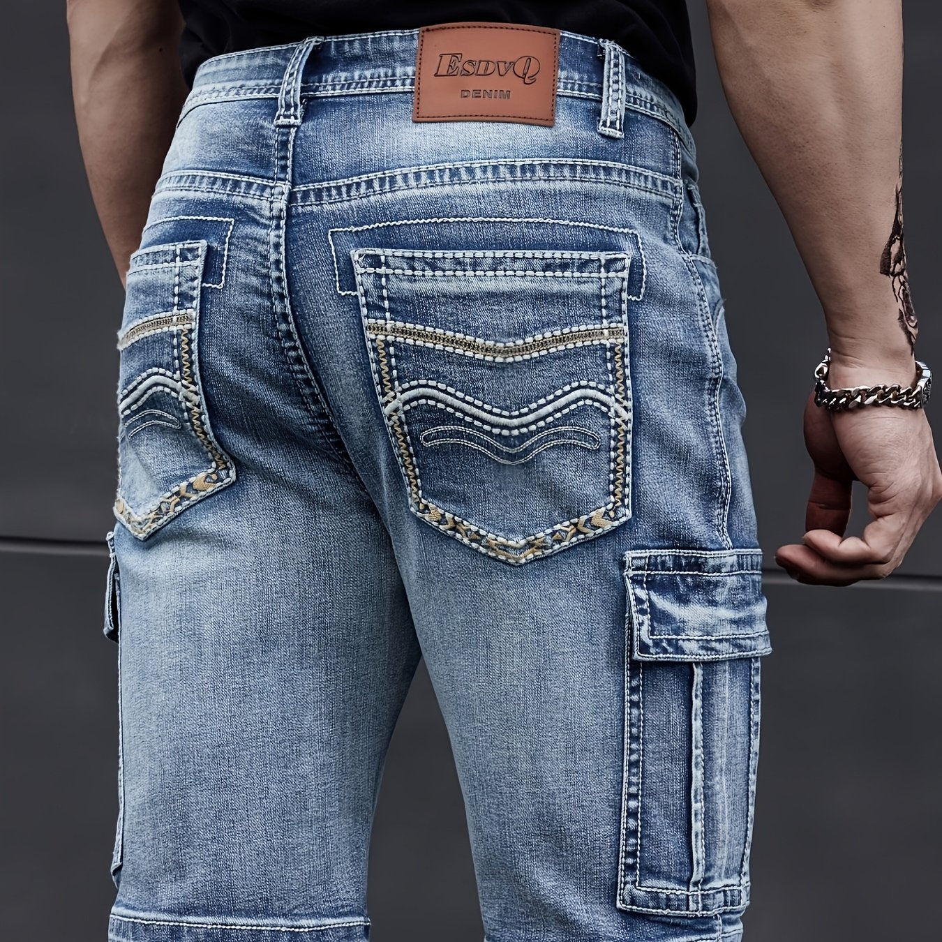 Men's Multi-Pocket Denim Shorts - Practical and Comfortable