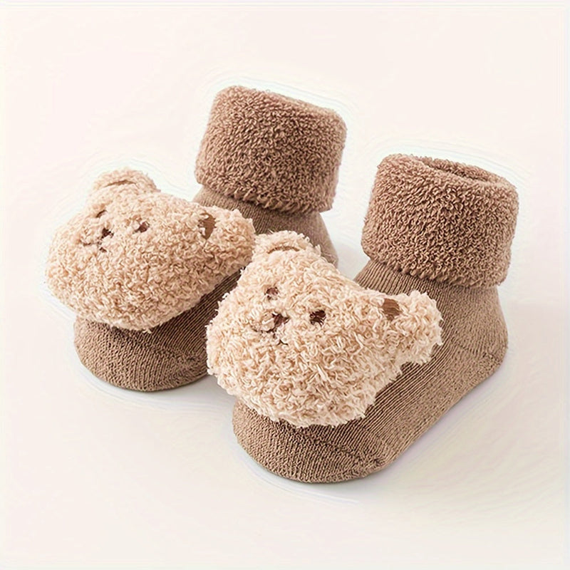 Tessa Cute Bear Slippers for Kids - For Warmth and Fun